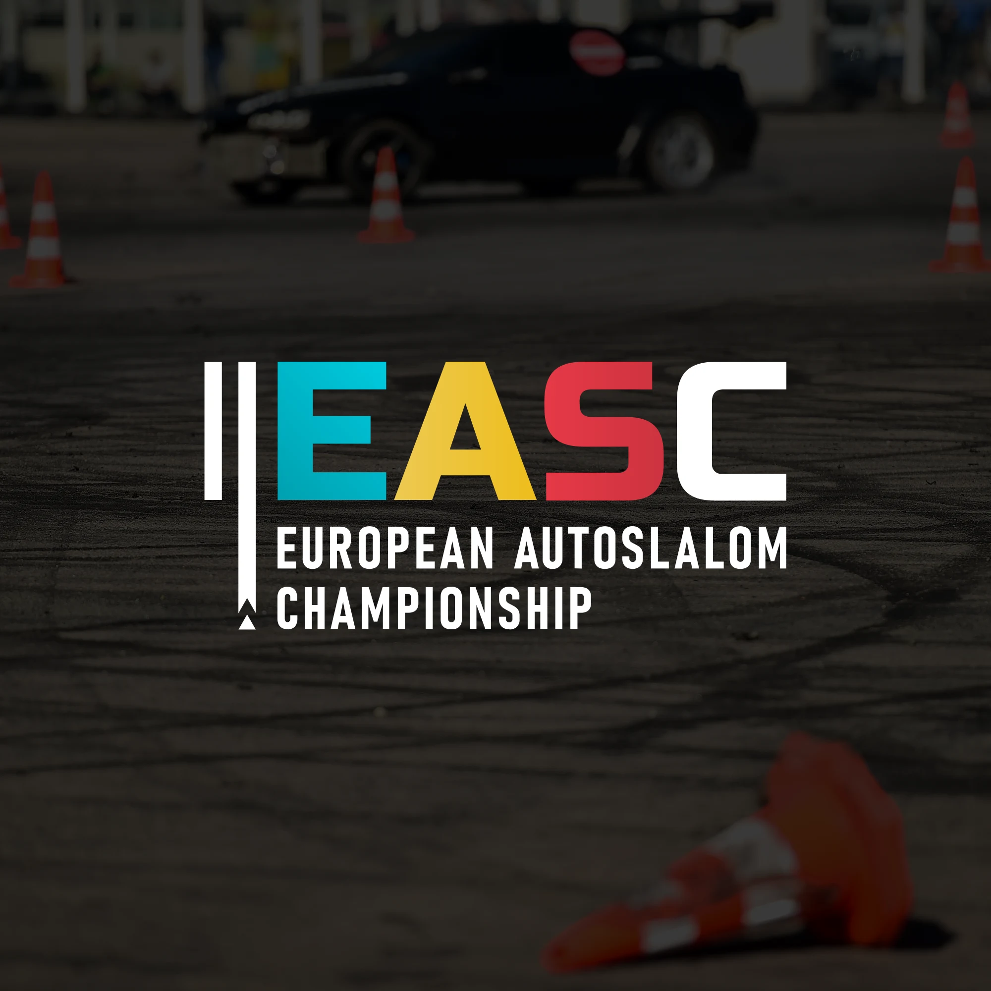Webové stránky, pozadí stupně vítězů, logo a potisk na tričko pro European Autoslalom Championship (EASC)